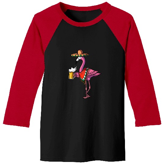 Pink Flamingo Cinco De Mayo Fiesta Flamingos Baseball Tees