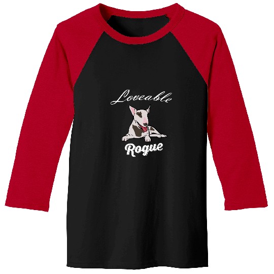 Loveable Rogue Bull Terrier 359 Baseball Tees