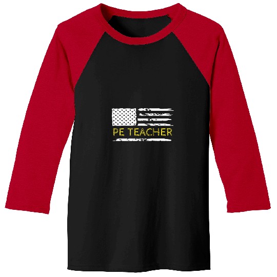 Physical Education PE Teacher Patriotic Baseball Tees