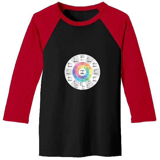 Music Circle of Fifths Music Note Music Teacher Musician Baseball Tees