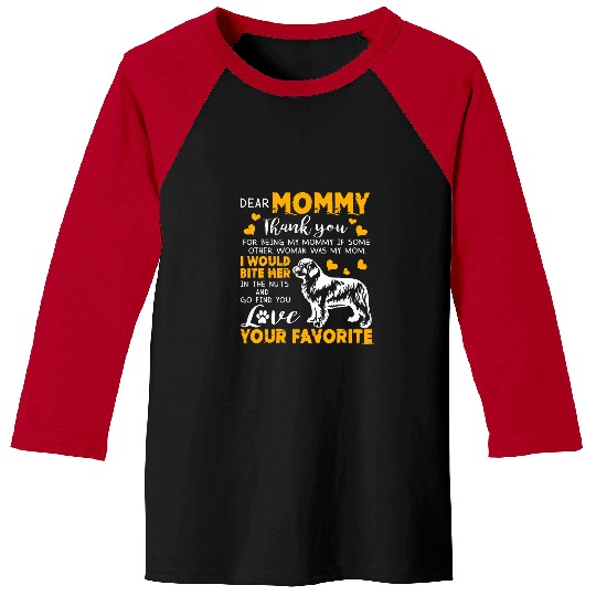 Tibetan Terrier Dear Mommy Thank You For Being My Mommy 2 Baseball Tees