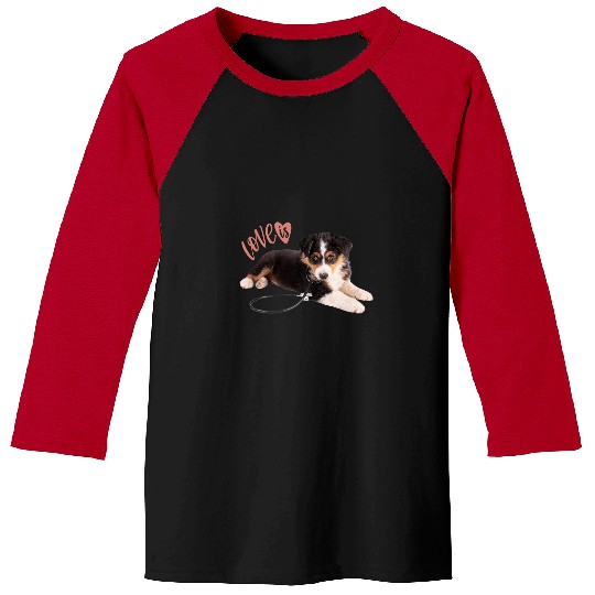 Australian Shepherd s Aussie Mom Dad Love Dog Pet Tee 4 Baseball Tees