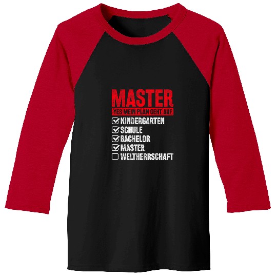 Plan World Heracy Funny Master Graduation Gift 1 Baseball Tees