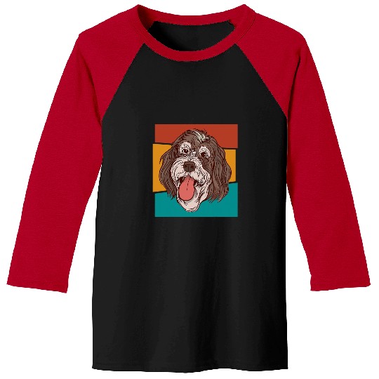 vintages Dog Bernedoodle Baseball Tees