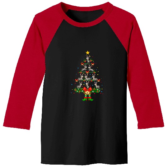 Donkey Merry Christmas Tree Donkey Lovers Funny Xmas Baseball Tees