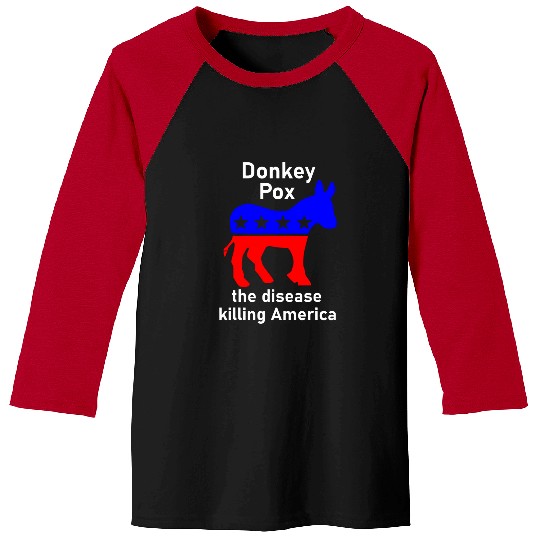 Donkey Pox donkey political funny 2satire Baseball Tees
