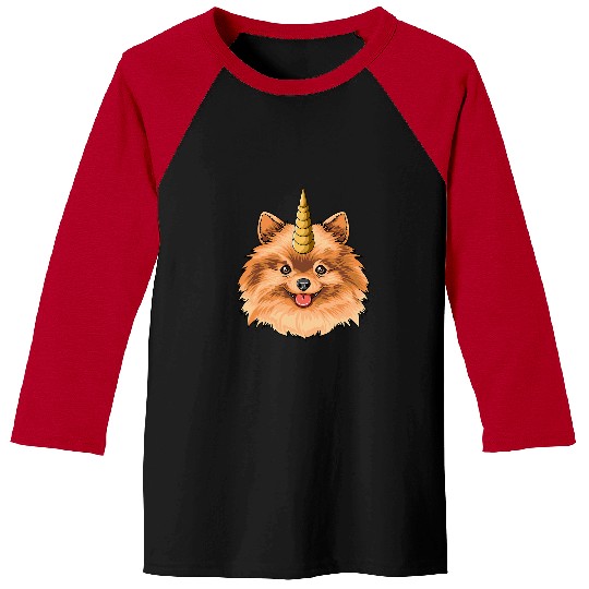 Pomeranian Alicorn Horn Pomeranian 270 Baseball Tees