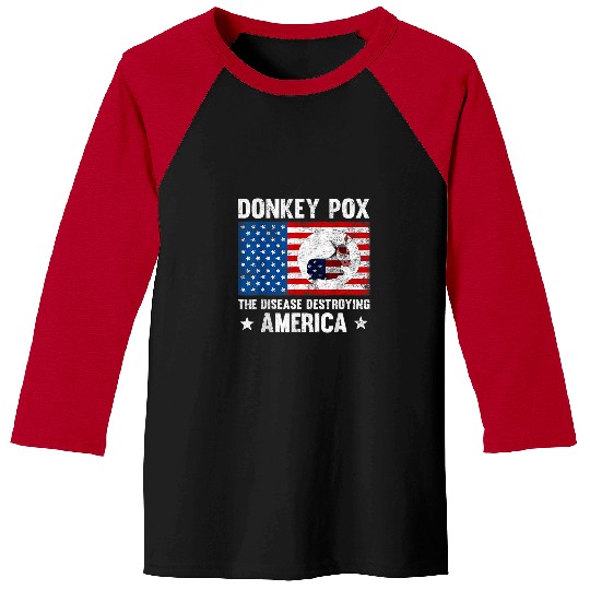 Donkey Pox The Disease Destroying America Funny antis Biden 29 Baseball Tees