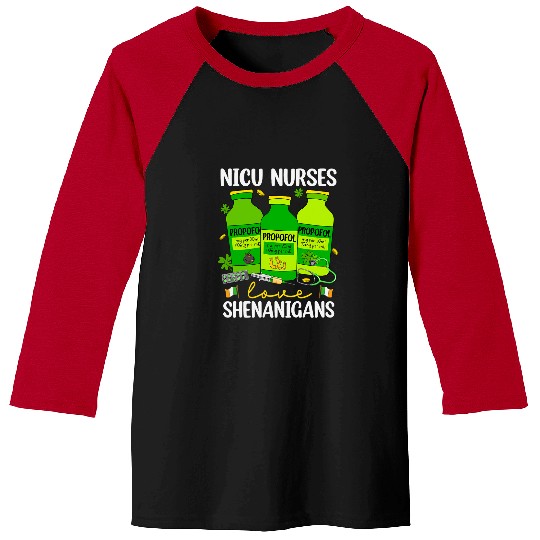 NICU nursess Love Shenanigans Gnomes nurses St Patricks Day Baseball Tees