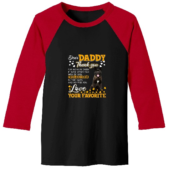 Akita Dear Daddy Thank You For Being My Daddy Baseball Tees