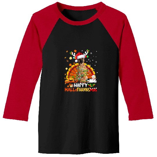 Happy Hallothanksmas Belgian Malinois Dog Lover 509 Baseball Tees