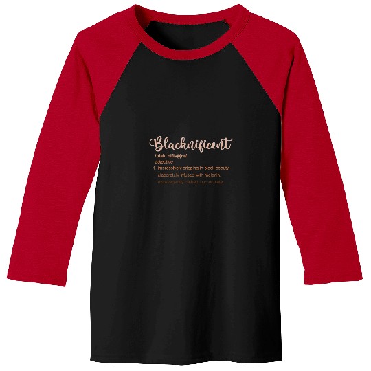 Blacknificent Definition Black Excellence Black History Baseball Tees
