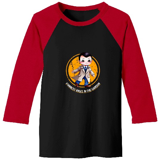 Funniest Angel In The Garison Fun Cas SPN Baseball Tees
