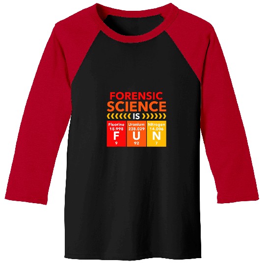 Fun Forensic Scientist Periodic Table Novelty Science Baseball Tees
