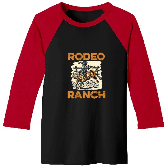 Mens Rodeo Cowboy Western Horse Riding Horseman Ranch Cowboy Baseball Tees