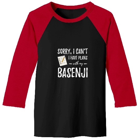 Basenji Dog Plans Funny Dog Mom or Dog Dad Gift Idea Baseball Tees