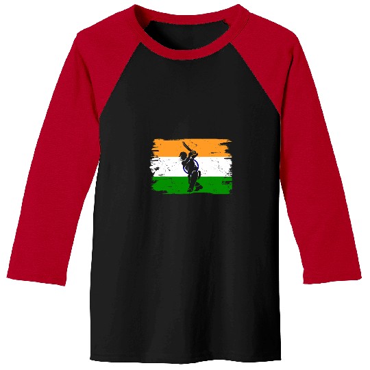 Cricket Fan Lovers Indian Players Flag of India Cricket Player Baseball Tees
