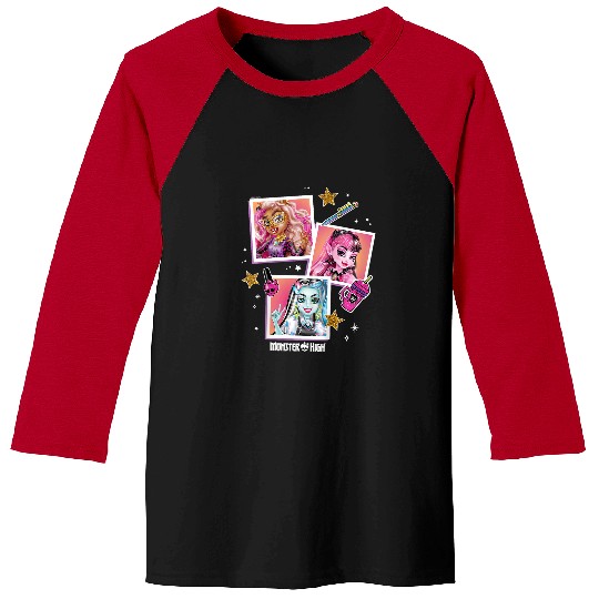 Kids Monster High Student Photo Character Grid Baseball Tees