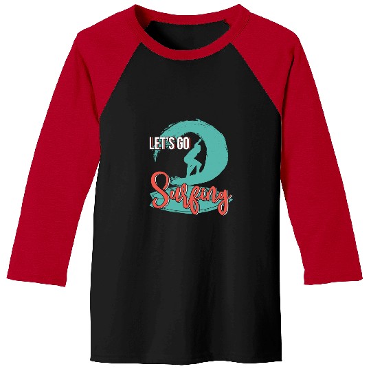Surf Life Waves Rider Sea524 Baseball Tees