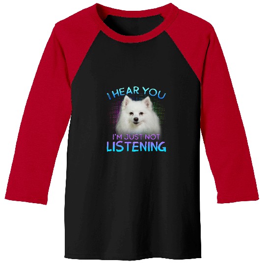 Cricket Fan WomeAmerican Eskimo Dog I hear you not listening 1ns Cricket Mom Cute Sporting Mom Gift Baseball Tees