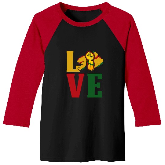 Black Love History Afrocentric African American Empowerment Baseball Tees