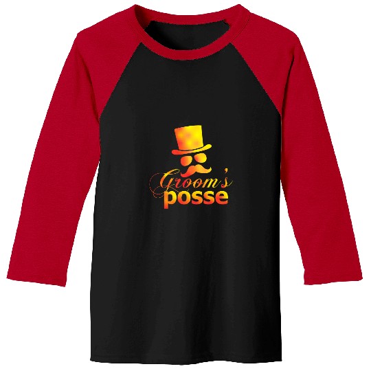 Grooms Posse Wedding Bachelor Party Groomsmen Tee Baseball Tees