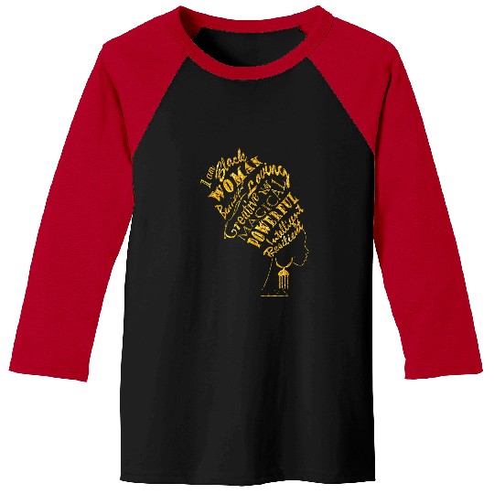 Christian Afro Woman God Say I Am Black Melanin African American Woman 2 Christ Baseball Tees