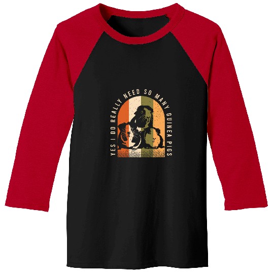 Guinea Pig Outfit For A Lover Furbaby Guinea Pig Baseball Tees