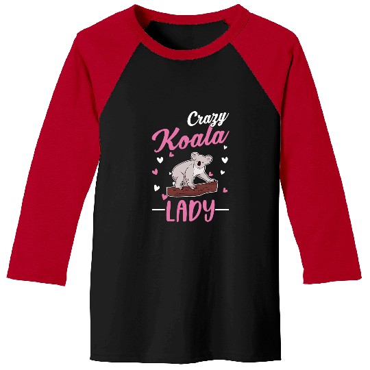 Funny Bear crazys Koala lady Koala Girl Cute Bears Baseball Tees