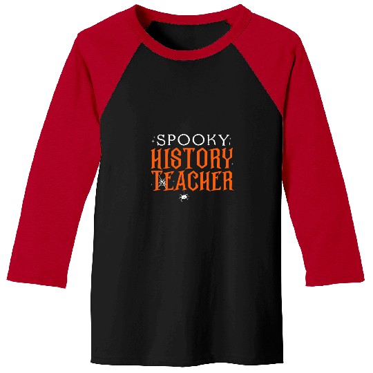 Funny Spooky History Teacher Retro Halloween Costume Baseball Tees