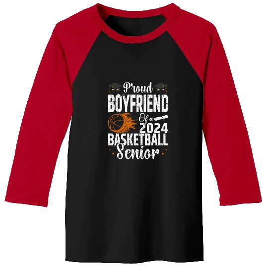 Sport Basketball Boyfriend of a 2024 Senior Basketball Senior Boyfriend Baseball Tees