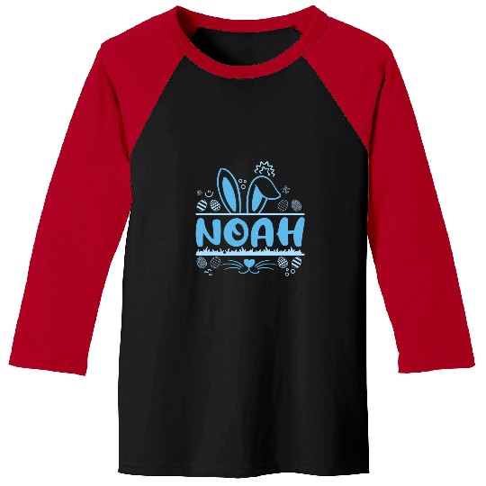 Bunny Personalized Easter Egg Basket Name Kids Noah Baseball Tees