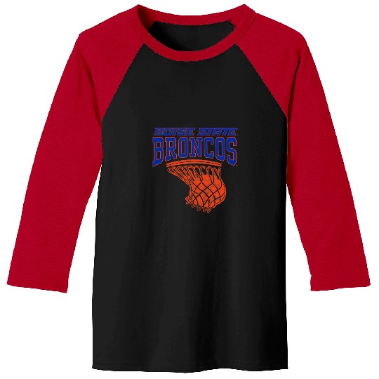 Funny Basketball Boise State University BSU Broncos Basketball Hoop Baseball Tees