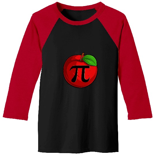 Funny Math Apple Pi Day 2Mathematics Pun Baseball Tees
