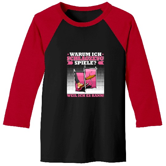 Funny Drummer drumsticks drummer musician 2 Baseball Tees