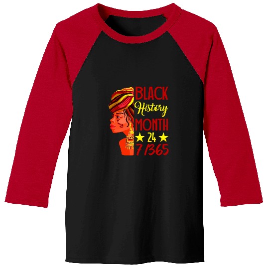Black History Month 247365 Inspirational Black Leaders Baseball Tees