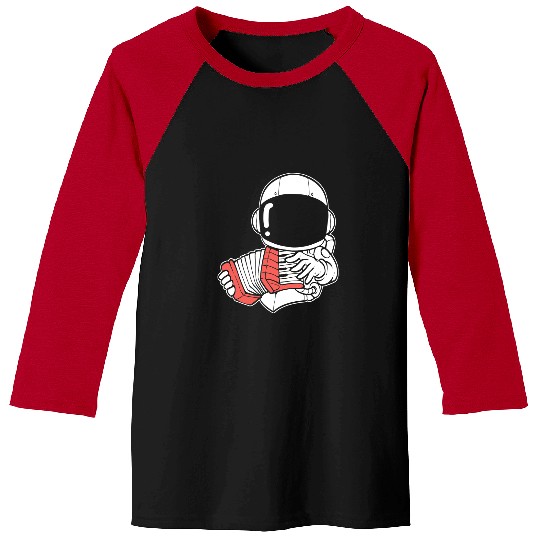Funny Accordion Astronauts Playing Accordion Instrumentalist 2 Baseball Tees