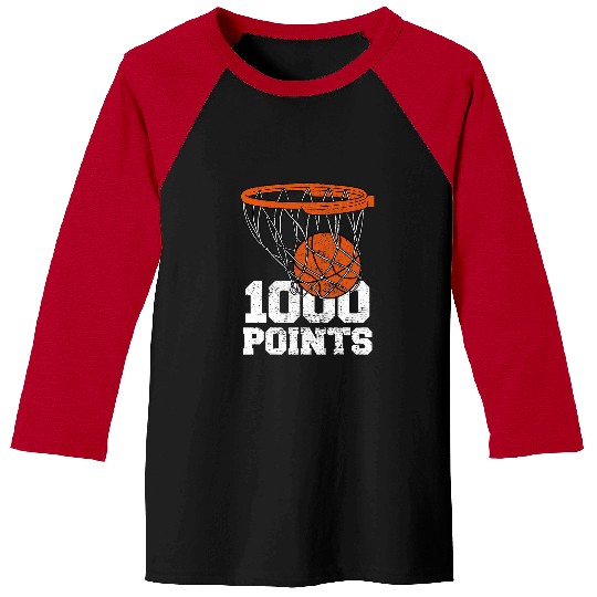 Funny Basketball 1000 Points Basketball Scorer High School Basketball Player 2 Baseball Tees