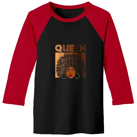Black Melanin Afro Queen Women Apparel African American Blm Baseball Tees