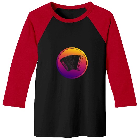 Funny Accordion Synthwave Accordion Musician Retrowave Accordionist Baseball Tees