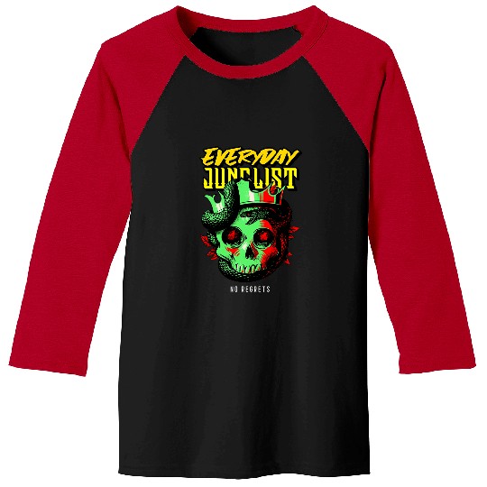 Funny Drummer Skeletons Skulls Drum N Bass Music Liquid Skull Jungle EDM DnB Skull Baseball Tees