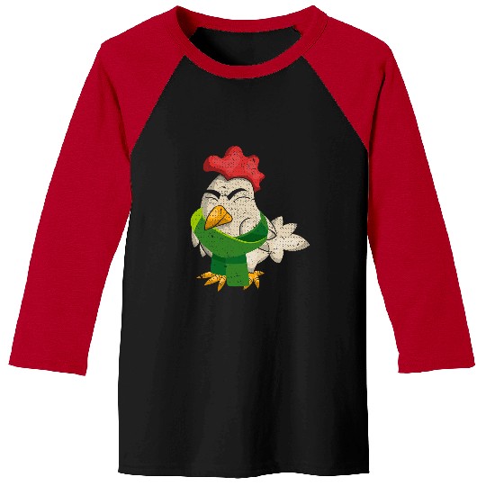 Chicken Lover Winter Farm Animal Farmer Funny Hen Rooster Chicken Baseball Tees