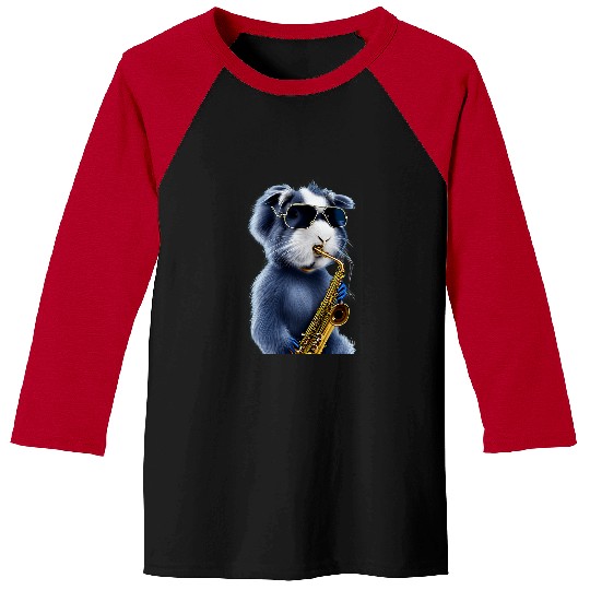 Guinea Pig Saxophone Player Baseball Tees