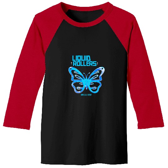 Funny Drummer Liquid DnB Butterfly Liquid Drum N Bass Junglist EDM Baseball Tees