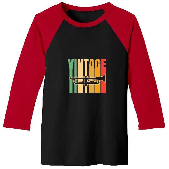 Funny Trumpet vintages Trumpet Player Marching Band Baseball Tees