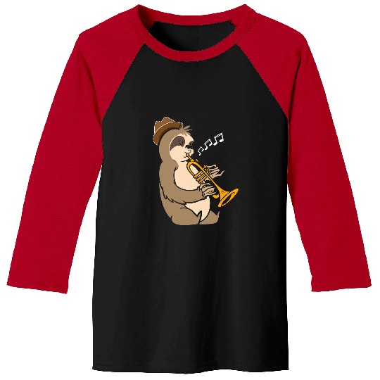 Funny Trumpet Music and Animals Lovers Design Trumpet Player Gift Baseball Tees