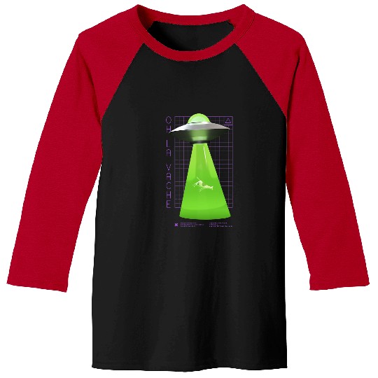 Cow Lover Alien Spaceship Abducting a Cow Baseball Tees