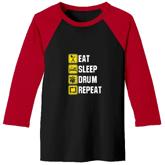 Funny Drummer Funny Drummer Musician Drums love music for women girls Baseball Tees