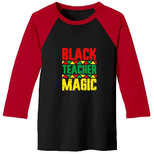 Black Teacher Magic African American Black History Month 9 Baseball Tees