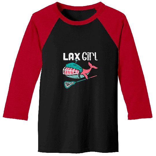 Sport Lacrosse Gift Lax Girl Lacrosse Whale Cute Sport Player Goalie Girls Women Baseball Tees